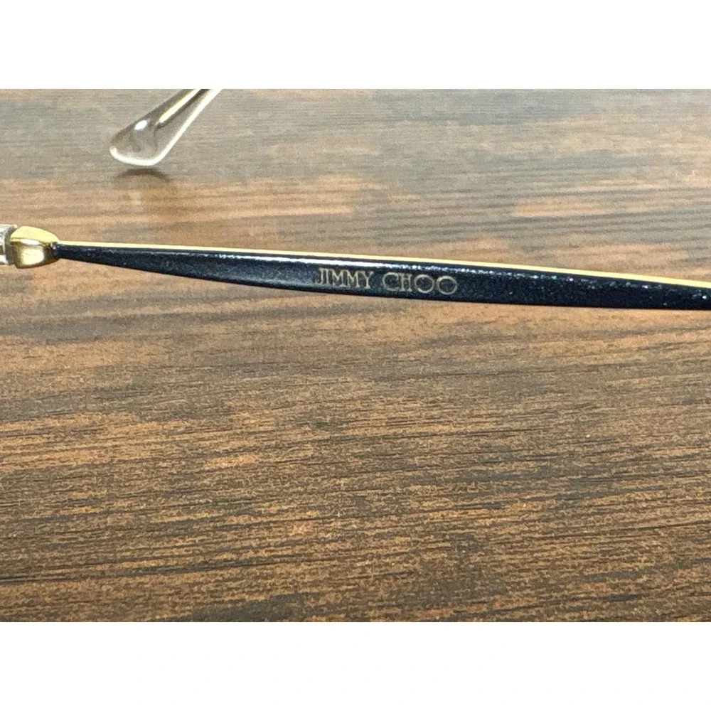 Jimmy Choo 96 7VH Black Gold Cat Eye Eyeglasses Frames Women 52-16-140 Italy